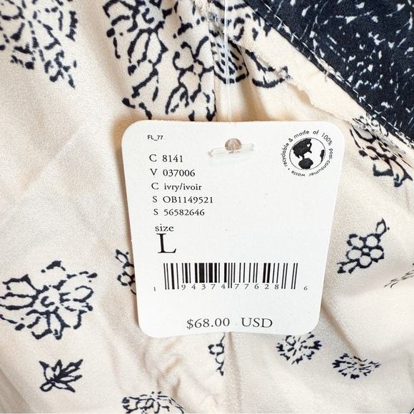 Free People Intimately 1 Thing Bodysuit in Paisley Print NWT Size LARGE - Picture 8 of 10